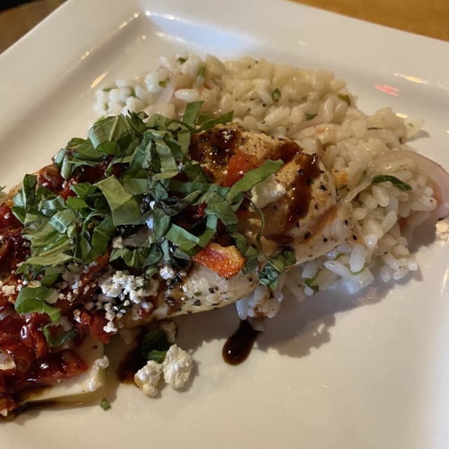 Grilled Chicken with Goat Cheese.