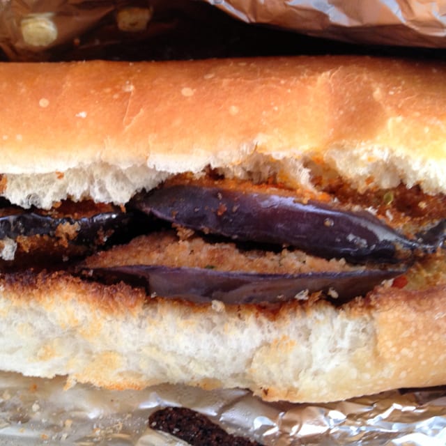 Eggplant Parmigiana Sub.
